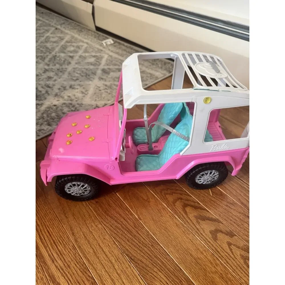 Mattel Barbie Sisters Wildlife Adventure Jeep Pink Jeep